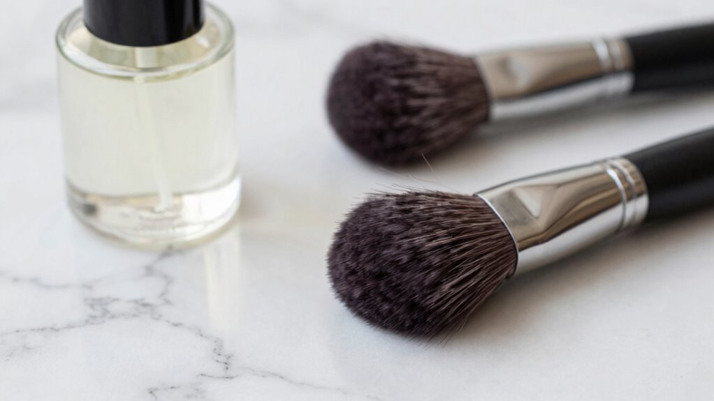 clean brushes ensure flawless skin