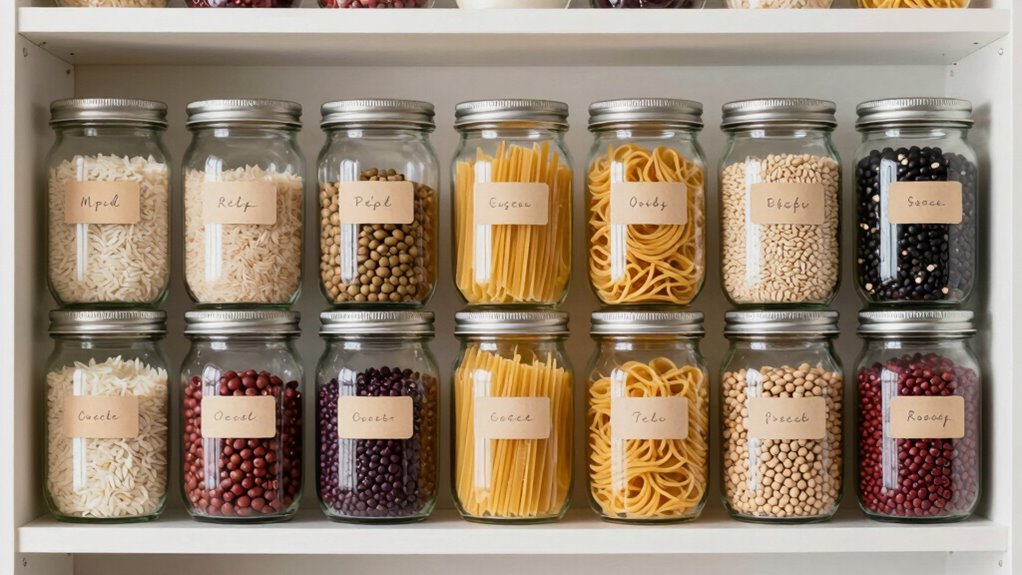 clear durable labeled containers