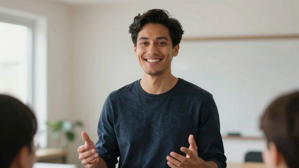 confident approachable body language