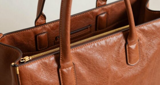 durable functional leather tote