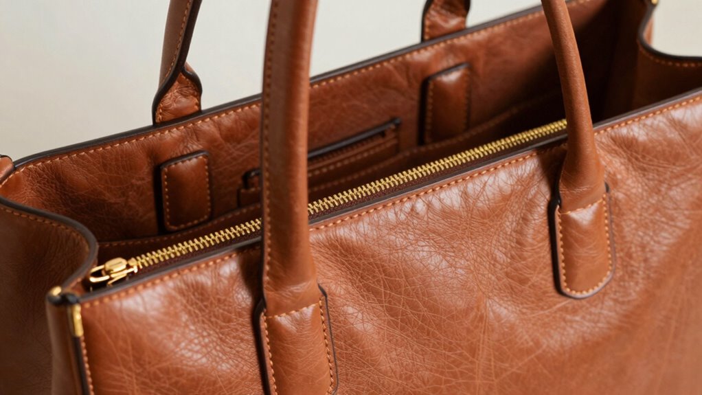 durable functional leather tote