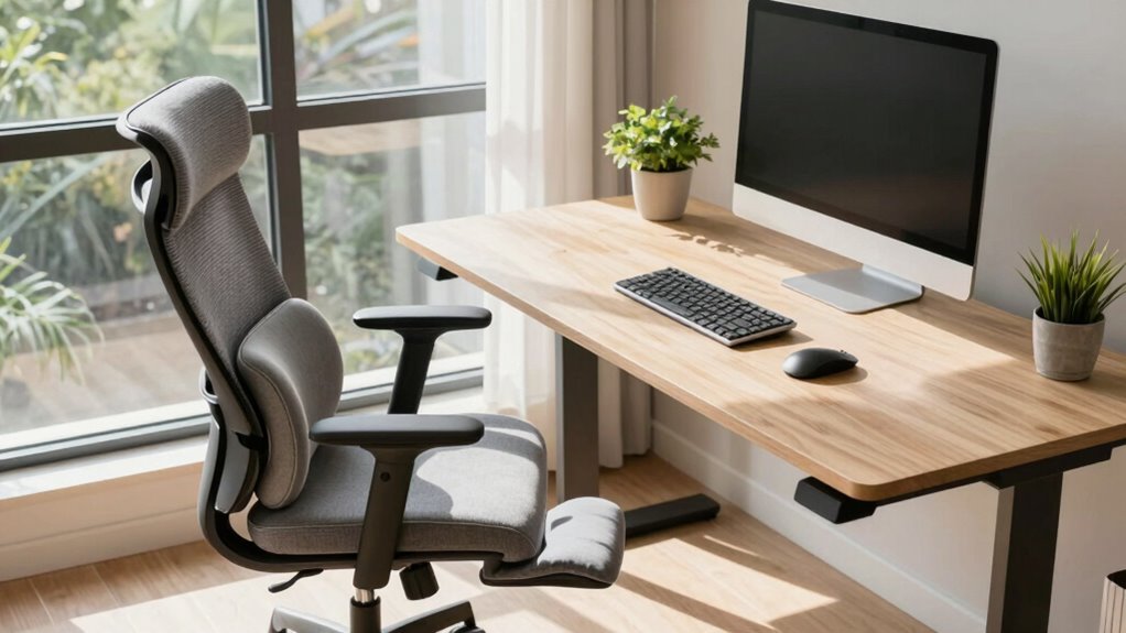 ergonomic workspace for comfort