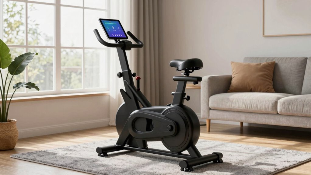 indoor cycling with heart monitoring