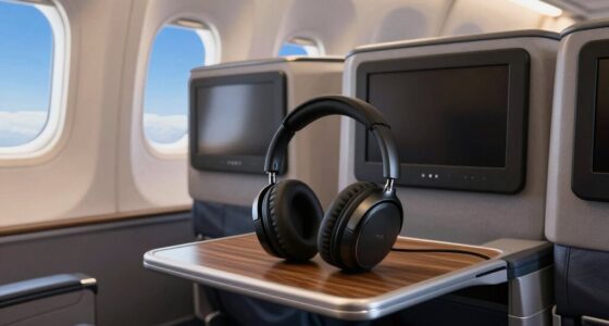 luxury airplane headphones