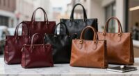 luxury leather work totes