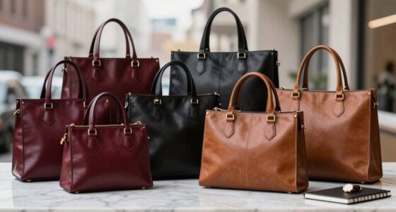 luxury leather work totes