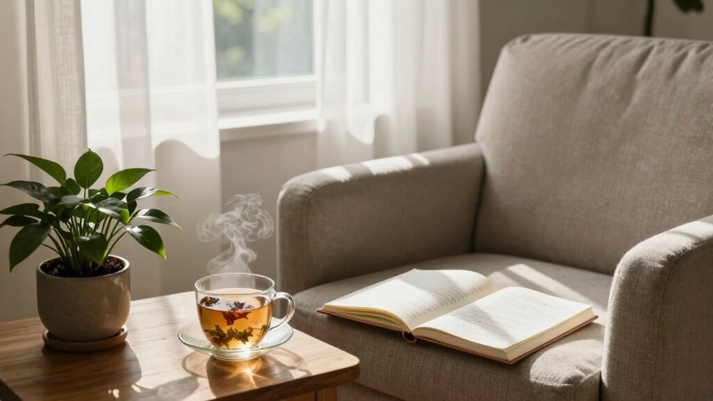 mindful breathing and decluttering