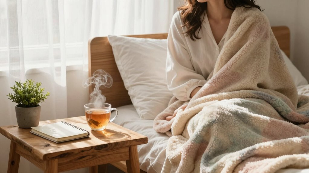 mindful journaling and calming rituals