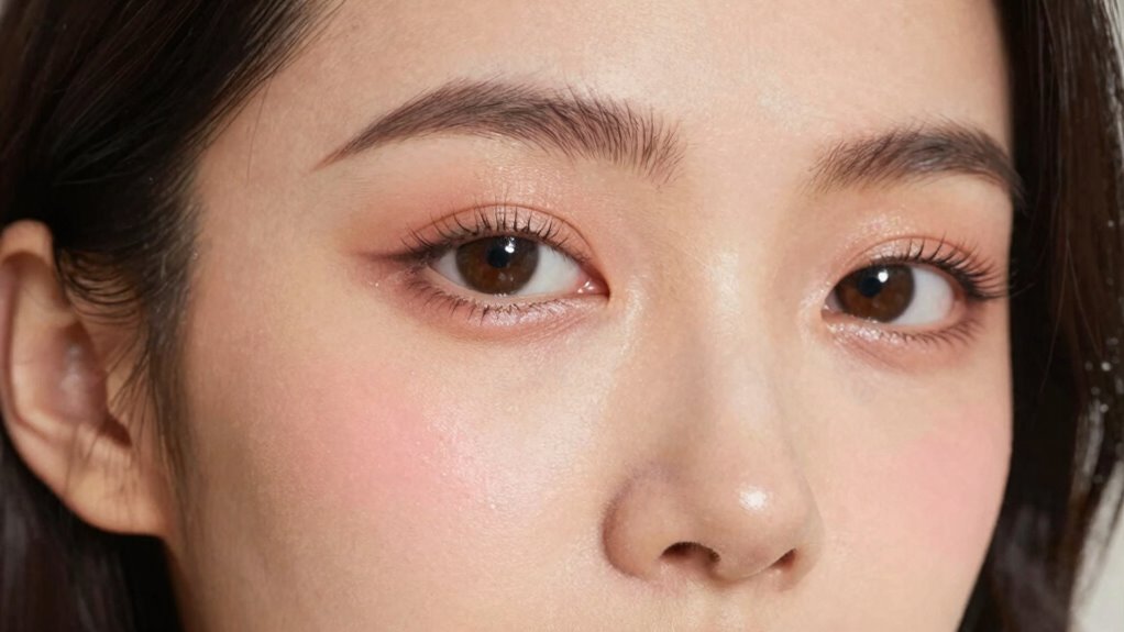 natural luminous eye and cheek enhancement