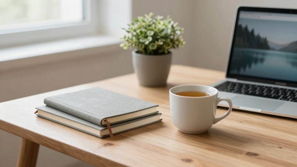 organized ergonomic calming workspace