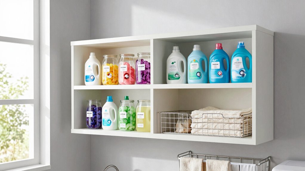organized laundry supplies efficiently