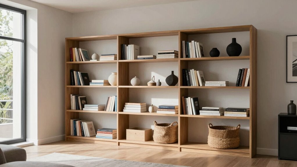 organized shelves enhance home style