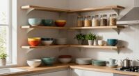 prioritize open shelving organization