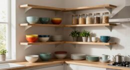 prioritize open shelving organization