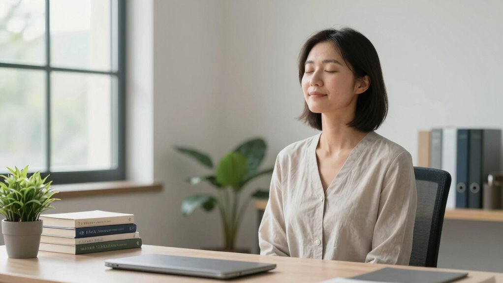 quick breathing calms stress