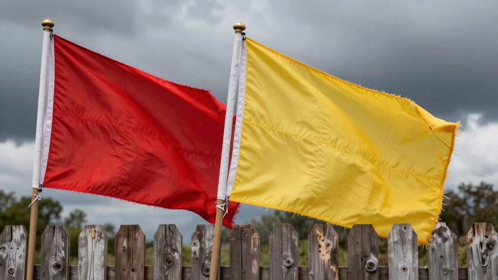 red versus yellow flags