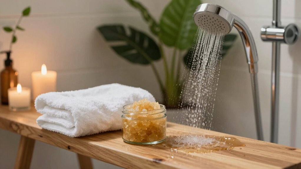 relaxing self care exfoliation routine