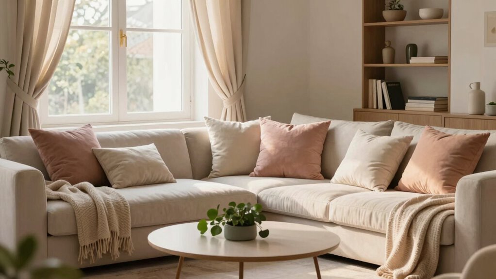 serene well lit clutter free home