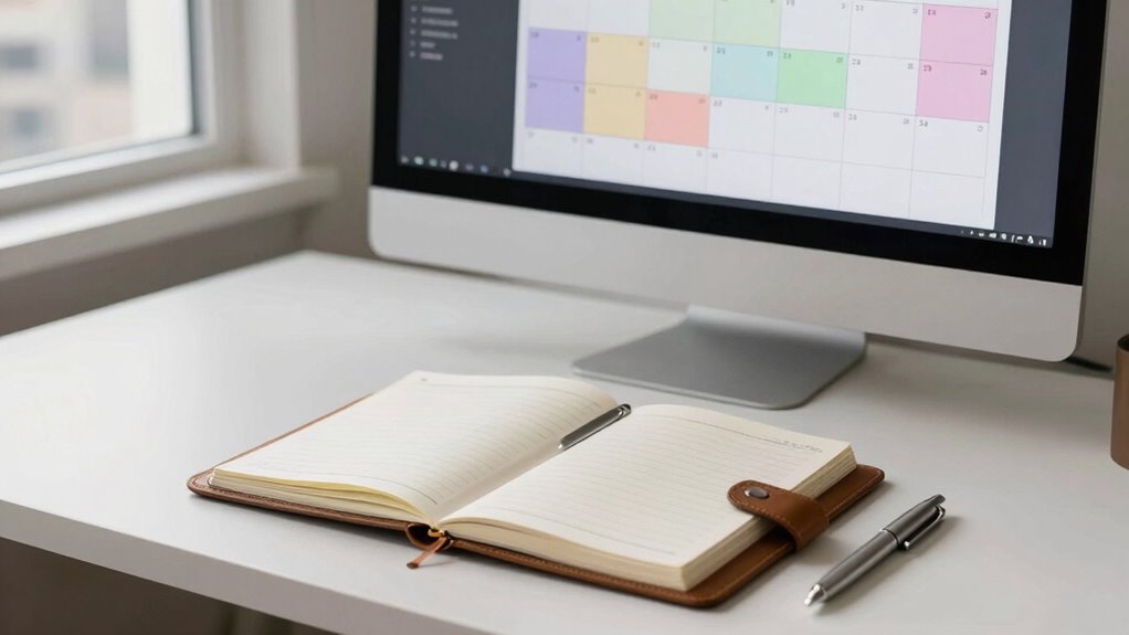 set boundaries and review schedule