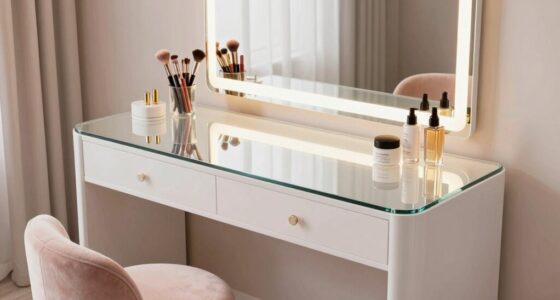 top glass vanity tables