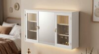 top wall mounted jewelry mirrors