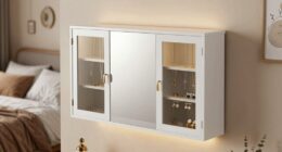 top wall mounted jewelry mirrors