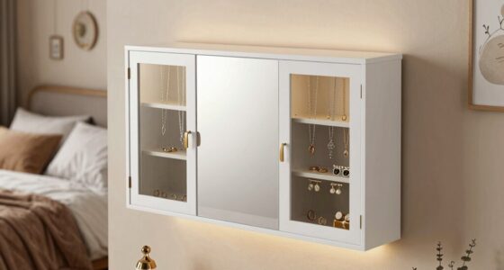 top wall mounted jewelry mirrors