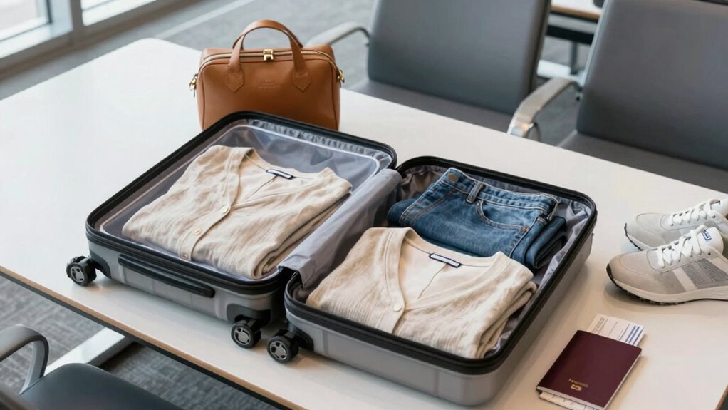 versatile organized travel wardrobe