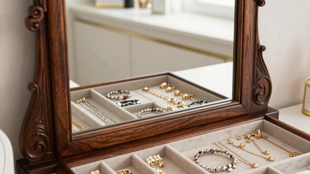 vintage compact jewelry storage