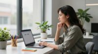women changing email communication