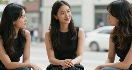 women discussing confident body language