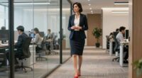 women discussing office fashion