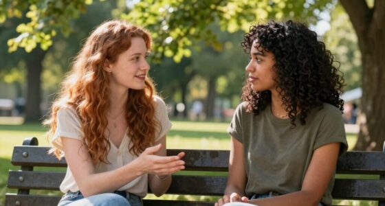 women discussing relationship signs