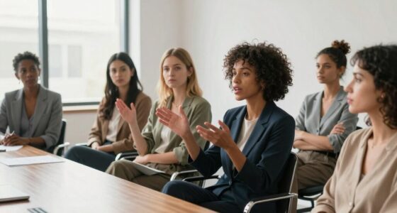 women discussing voice impact