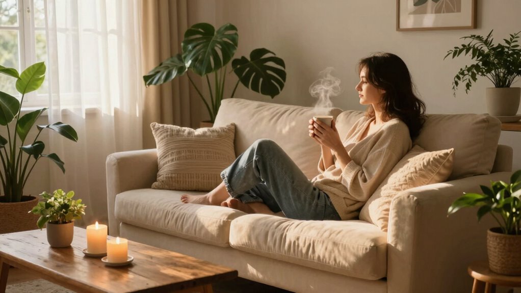 women embracing relaxed routines